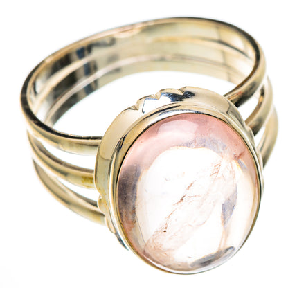 Rose Quartz Rings handcrafted by Ana Silver Co - RING101693