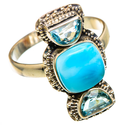 Larimar Rings handcrafted by Ana Silver Co - RING101706