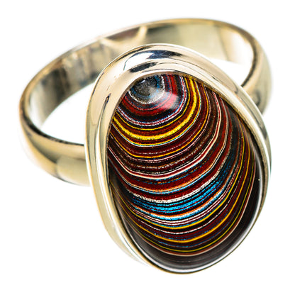 Fordite Rings handcrafted by Ana Silver Co - RING101711