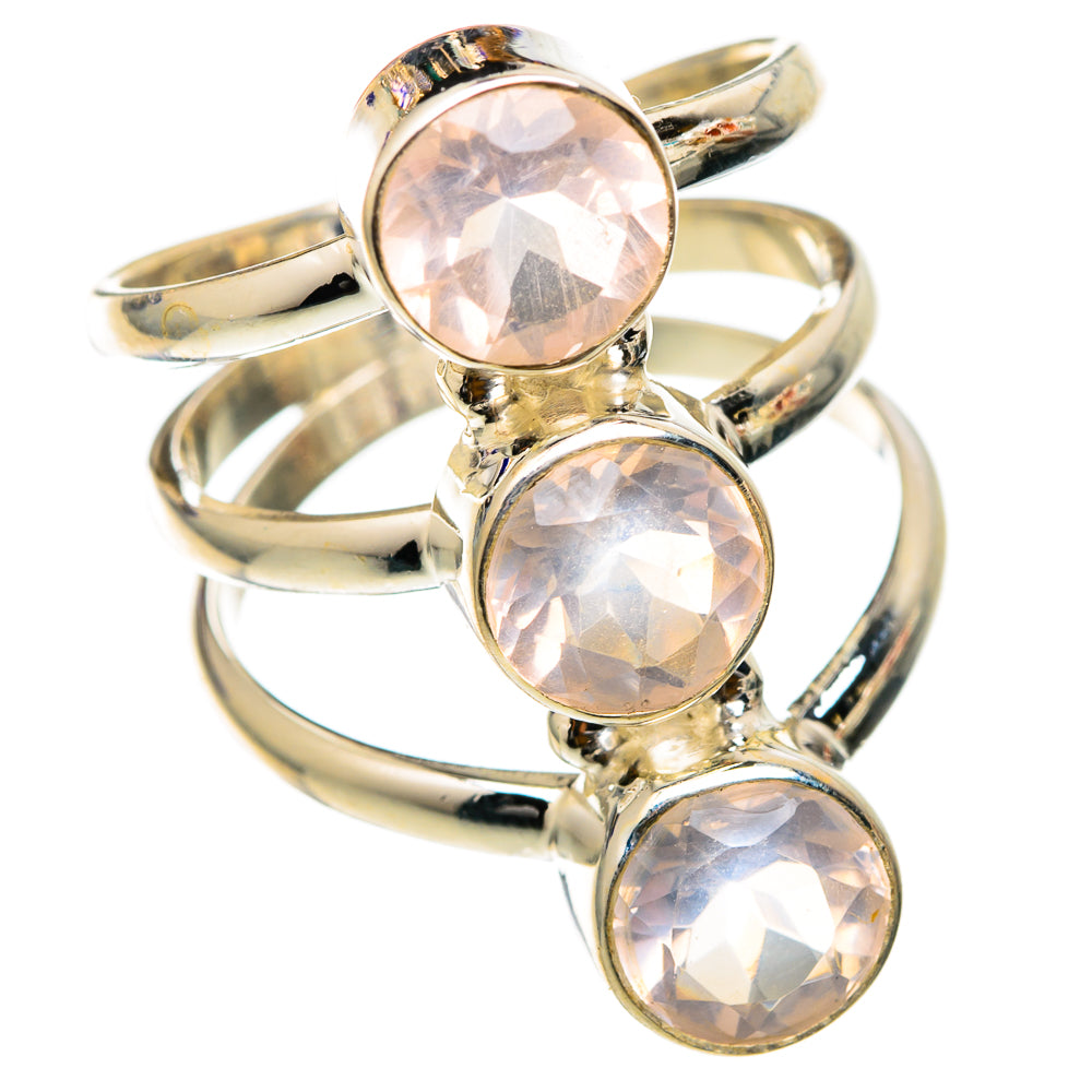 Rose Quartz Rings handcrafted by Ana Silver Co - RING101716 - Photo 2