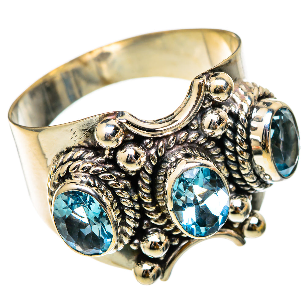 Blue Topaz Rings handcrafted by Ana Silver Co - RING101742 - Photo 2