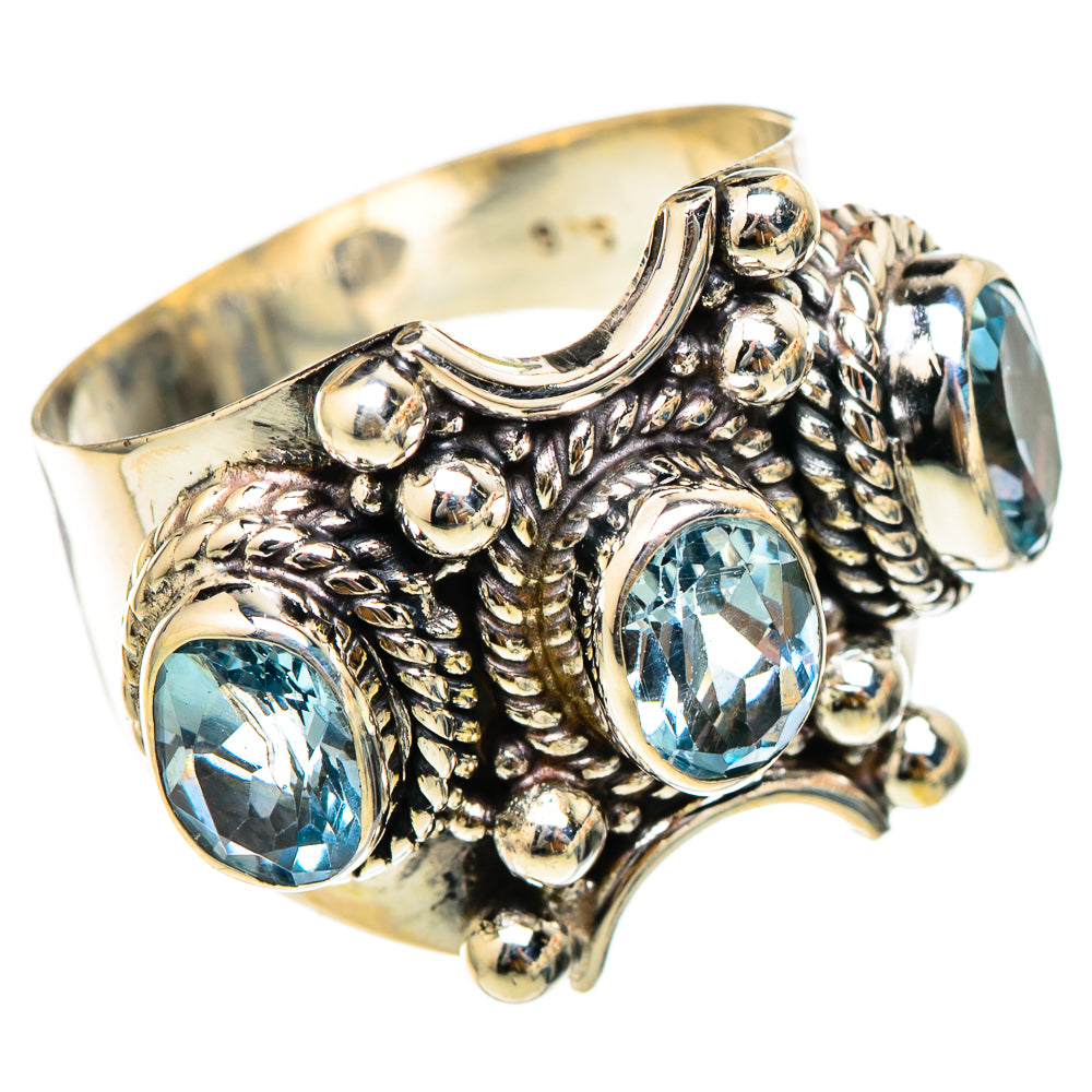 Blue Topaz Rings handcrafted by Ana Silver Co - RING101758 - Photo 2