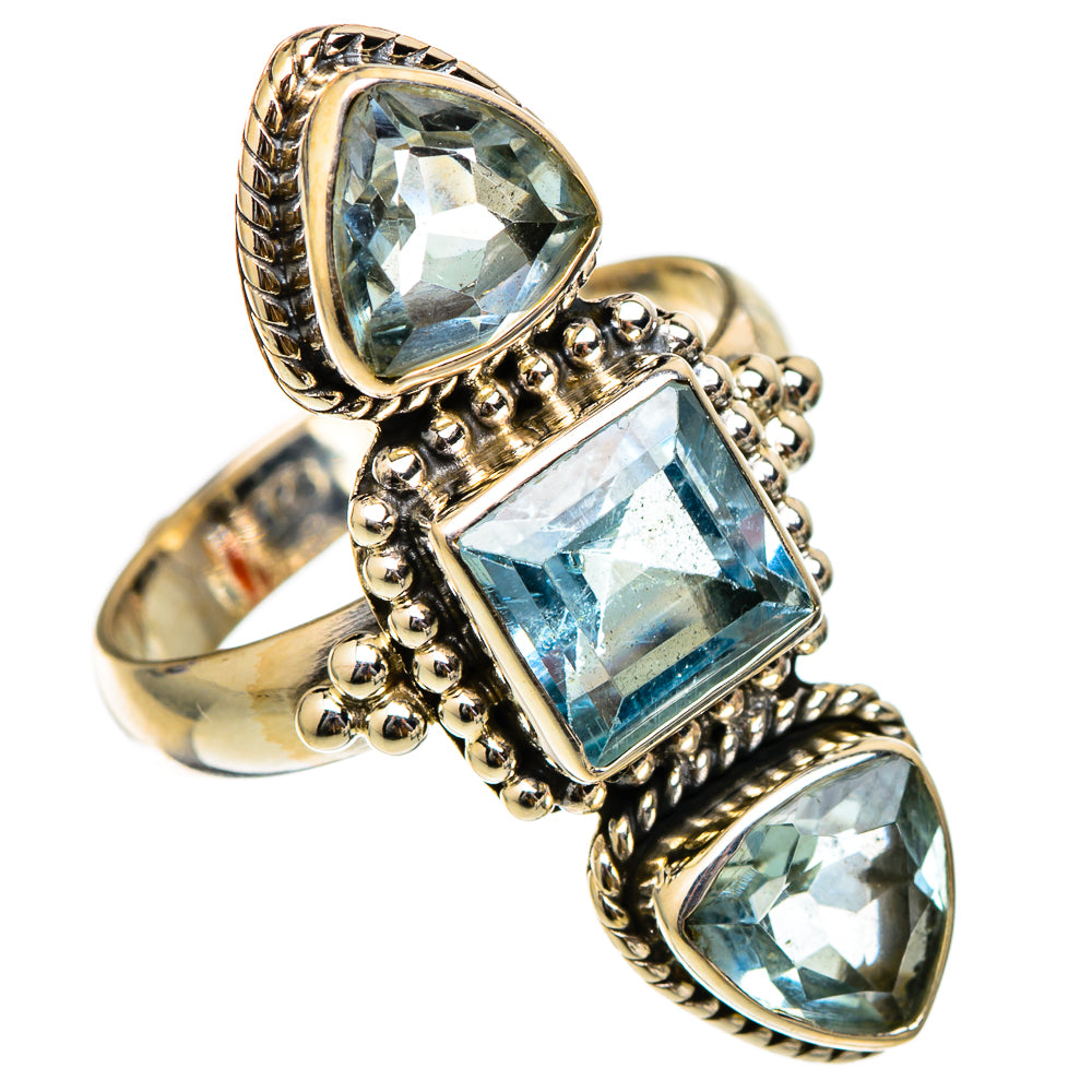 Blue Topaz Rings handcrafted by Ana Silver Co - RING101759