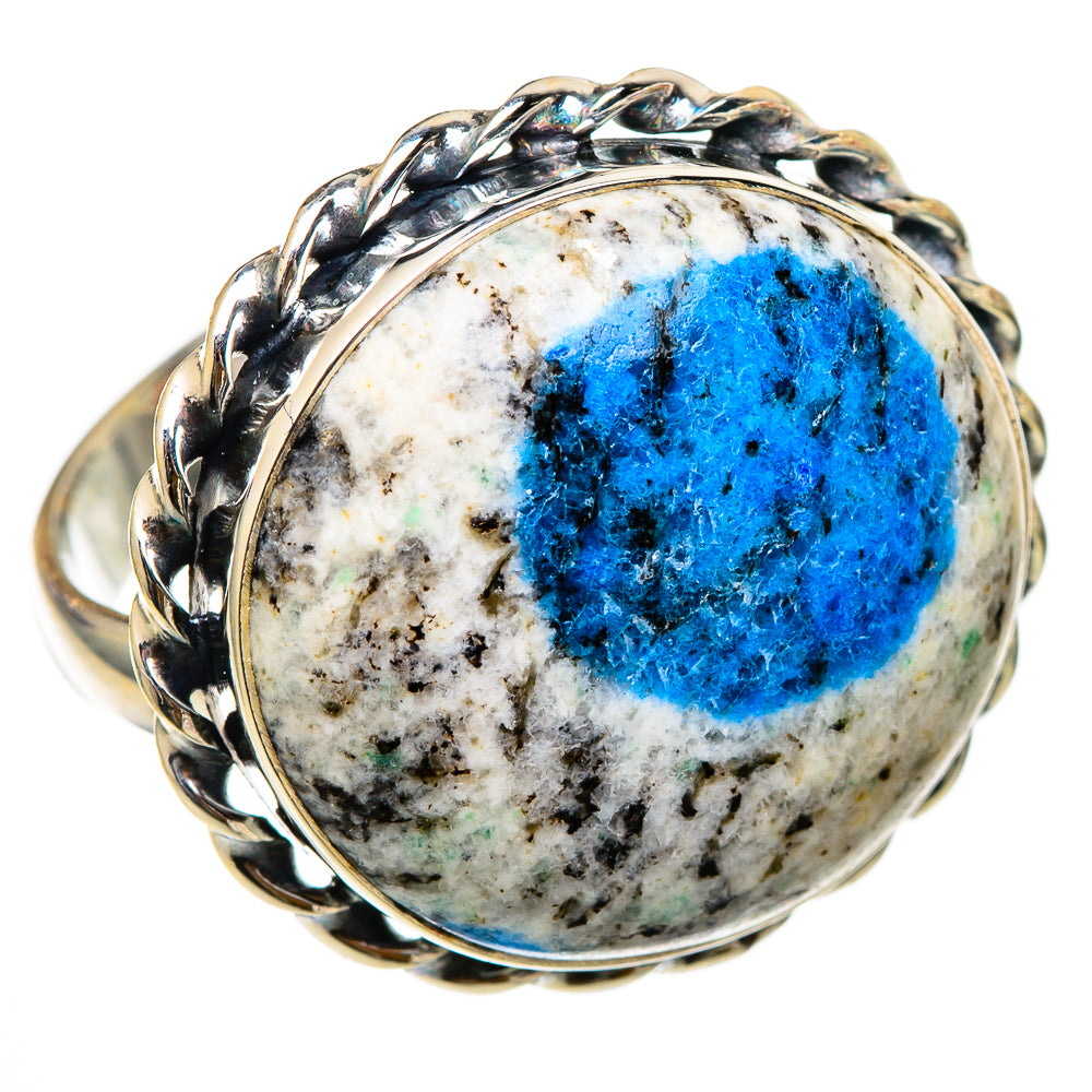 K2 Blue Azurite Rings handcrafted by Ana Silver Co - RING101803 - Photo 2