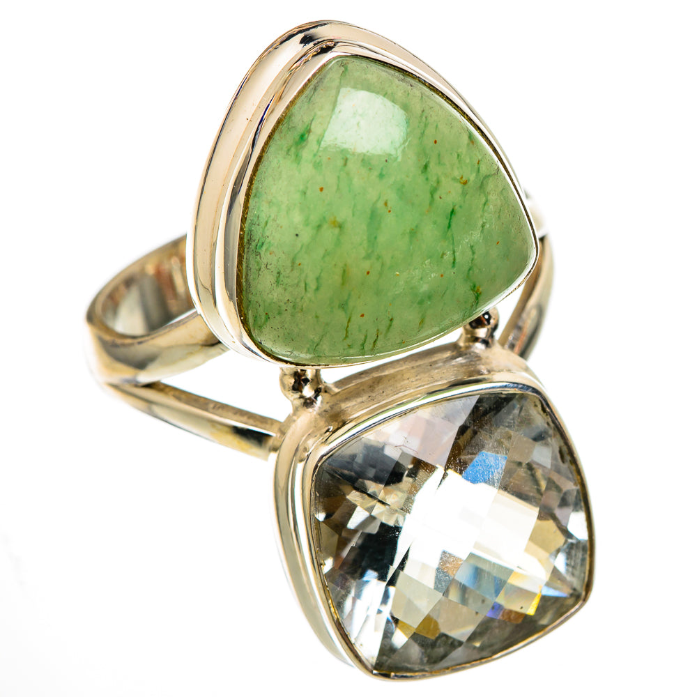 Green Aventurine, Green Amethyst Rings handcrafted by Ana Silver Co - RING101806