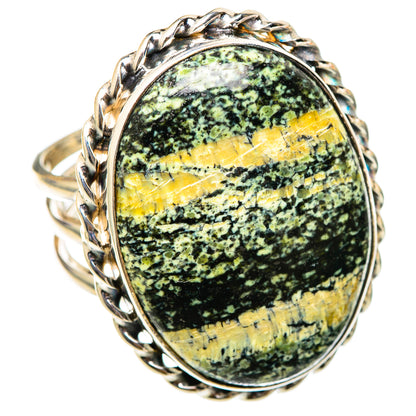 Lizard Jasper Rings handcrafted by Ana Silver Co - RING101808 - Photo 2