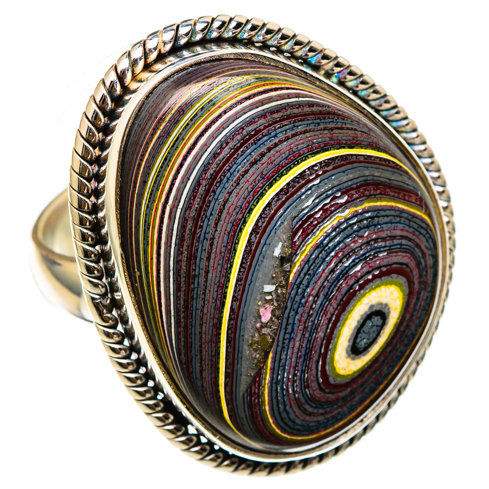 Fordite Rings handcrafted by Ana Silver Co - RING101813