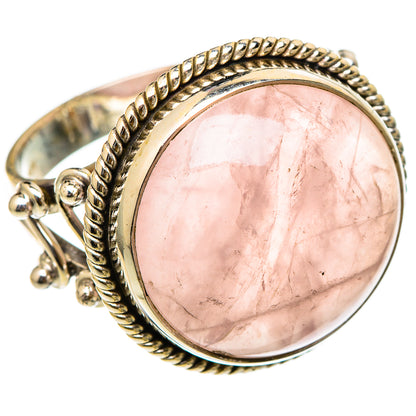 Rose Quartz Rings handcrafted by Ana Silver Co - RING101820