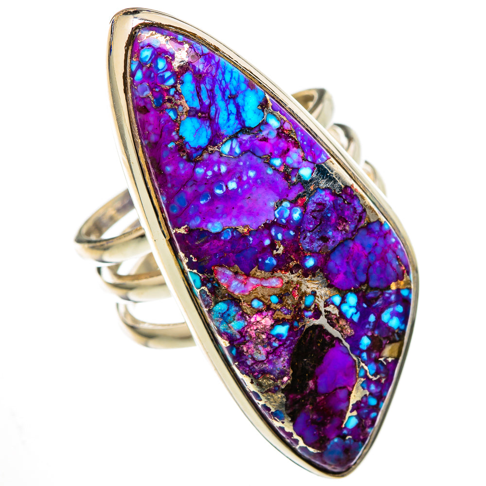 Purple Copper Composite Turquoise Rings handcrafted by Ana Silver Co - RING101824