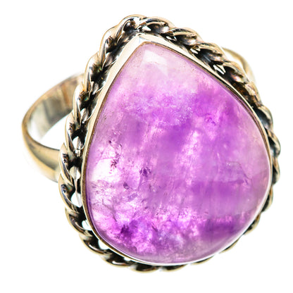 Chevron Amethyst Rings handcrafted by Ana Silver Co - RING101825 - Photo 2