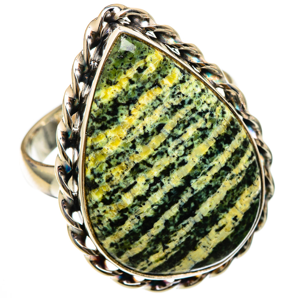 Lizard Jasper Rings handcrafted by Ana Silver Co - RING101848 - Photo 2