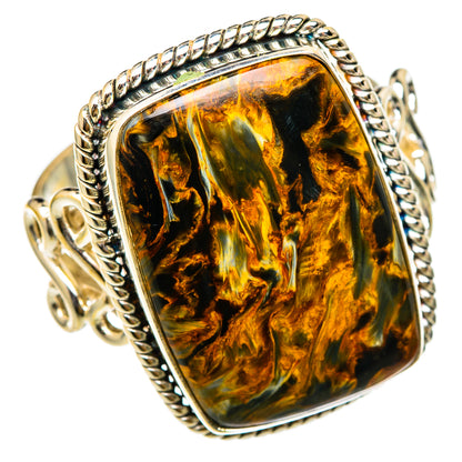Golden Pietersite Rings handcrafted by Ana Silver Co - RING101858