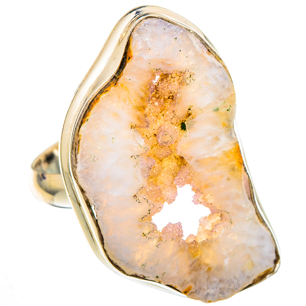 White Geode Slice Rings handcrafted by Ana Silver Co - RING101867