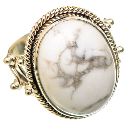 Howlite Rings handcrafted by Ana Silver Co - RING101868 - Photo 2