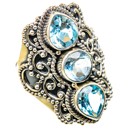 Blue Topaz Rings handcrafted by Ana Silver Co - RING101877 - Photo 2