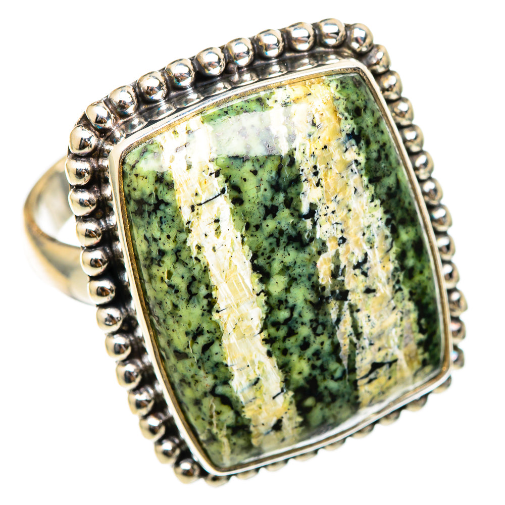 Lizard Jasper Rings handcrafted by Ana Silver Co - RING101883 - Photo 2