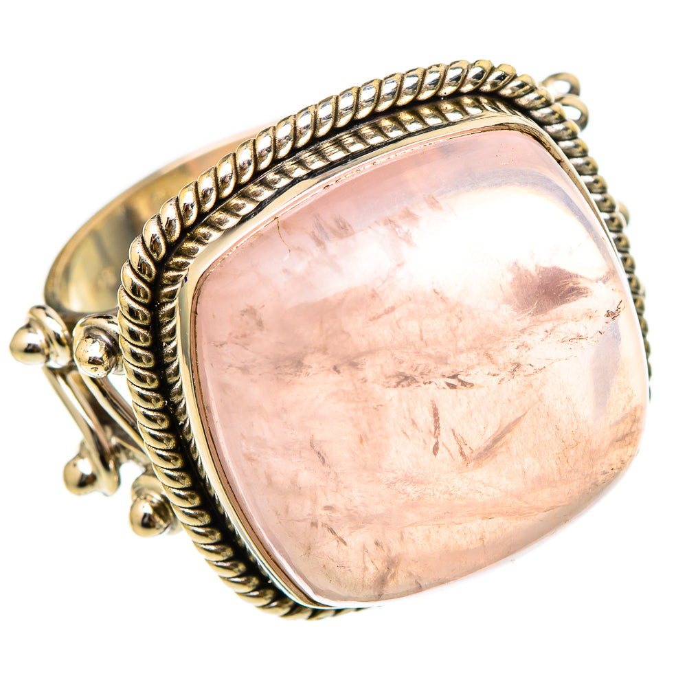 Rose Quartz Rings handcrafted by Ana Silver Co - RING101917