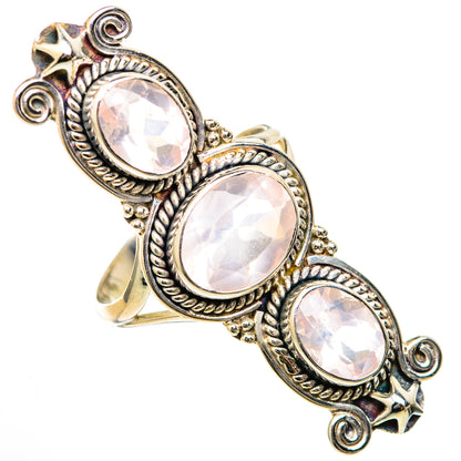 Rose Quartz Rings handcrafted by Ana Silver Co - RING101918