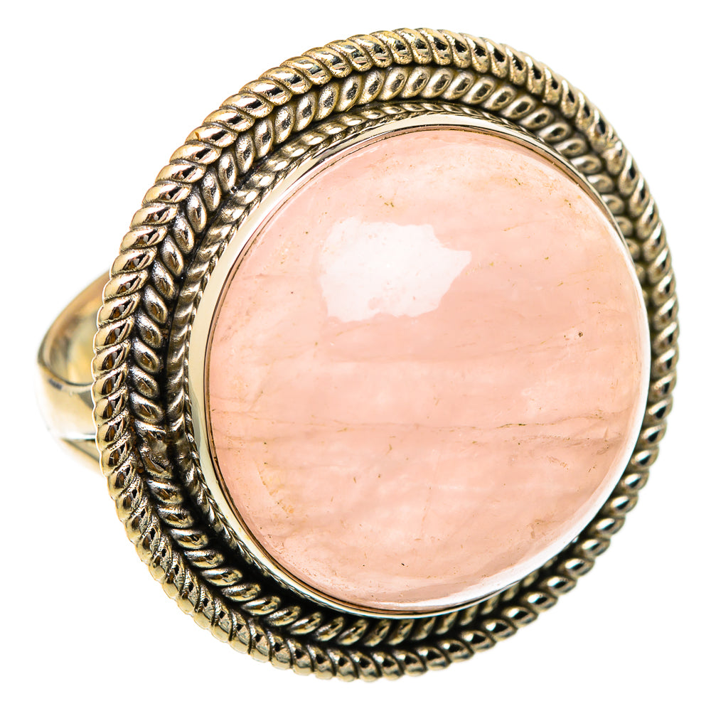 Rose Quartz Rings handcrafted by Ana Silver Co - RING101919