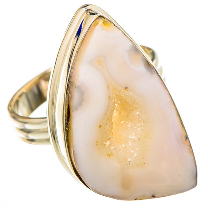 White Geode Slice Rings handcrafted by Ana Silver Co - RING101927 - Photo 2