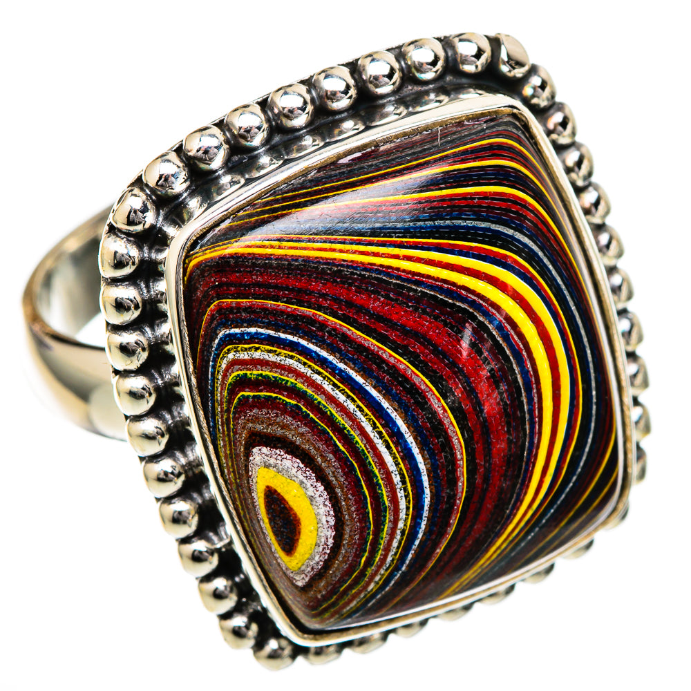 Fordite Rings handcrafted by Ana Silver Co - RING101938