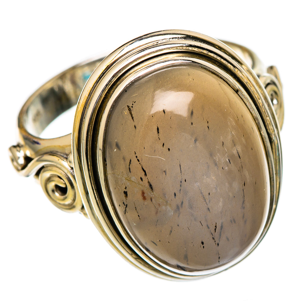Chocolate Moonstone Rings handcrafted by Ana Silver Co - RING101953