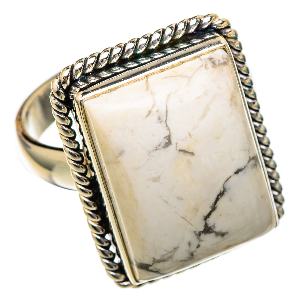 Howlite Rings handcrafted by Ana Silver Co - RING101975
