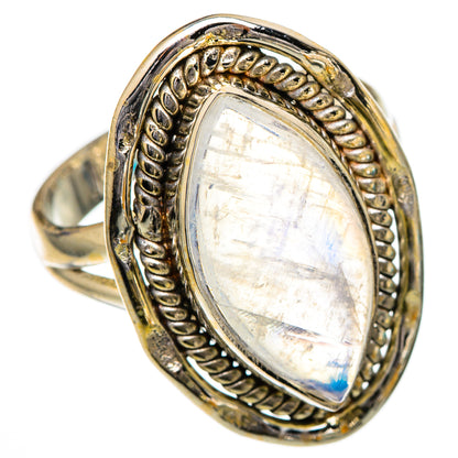 Rainbow Moonstone Rings handcrafted by Ana Silver Co - RING101977