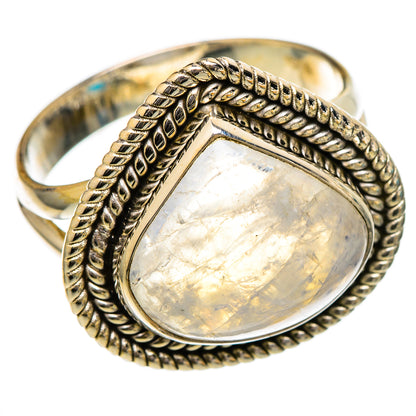 Rainbow Moonstone Rings handcrafted by Ana Silver Co - RING101979 - Photo 2