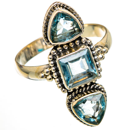 Blue Topaz Rings handcrafted by Ana Silver Co - RING101985 - Photo 2