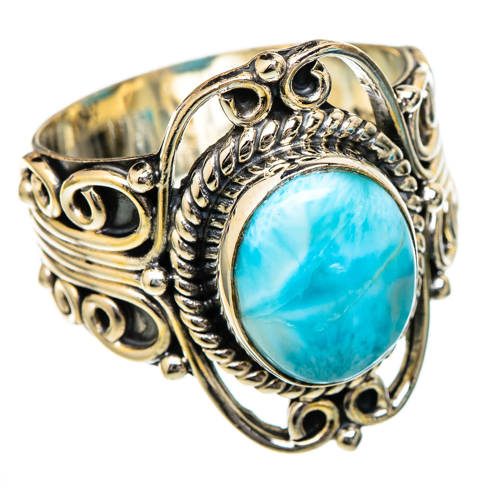 Larimar Rings handcrafted by Ana Silver Co - RING101987