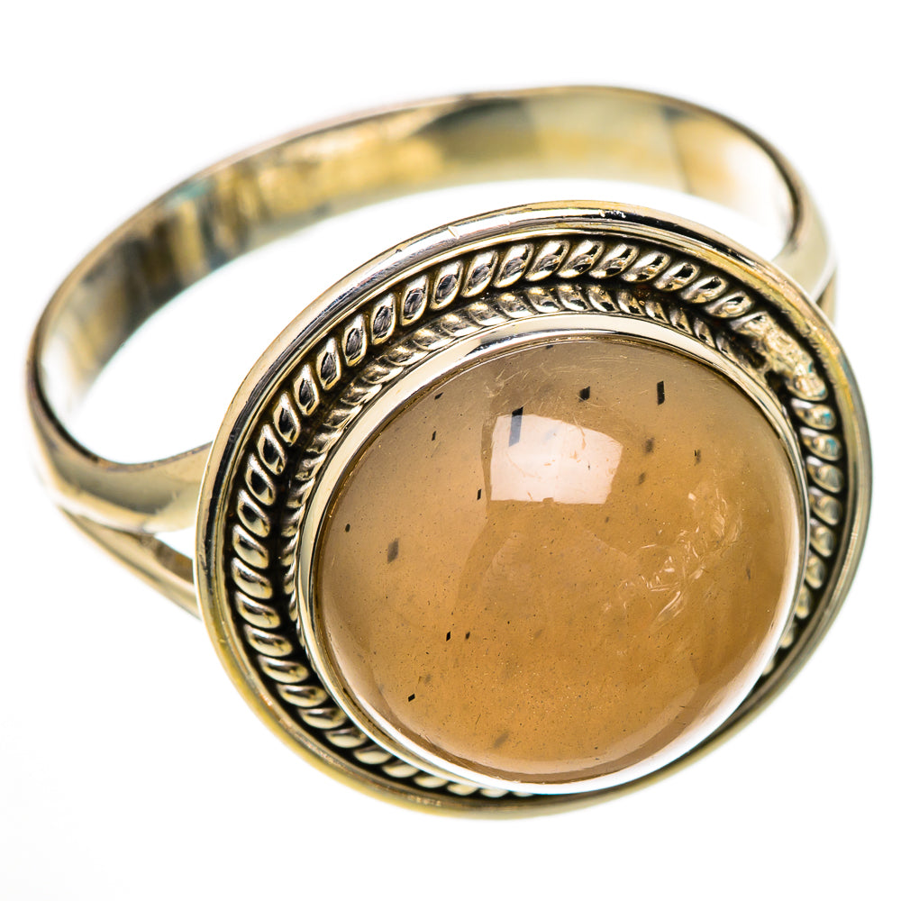 Chocolate Moonstone Rings handcrafted by Ana Silver Co - RING101993