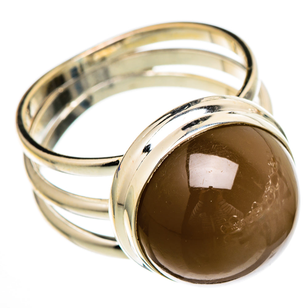 Chocolate Moonstone Rings handcrafted by Ana Silver Co - RING102039