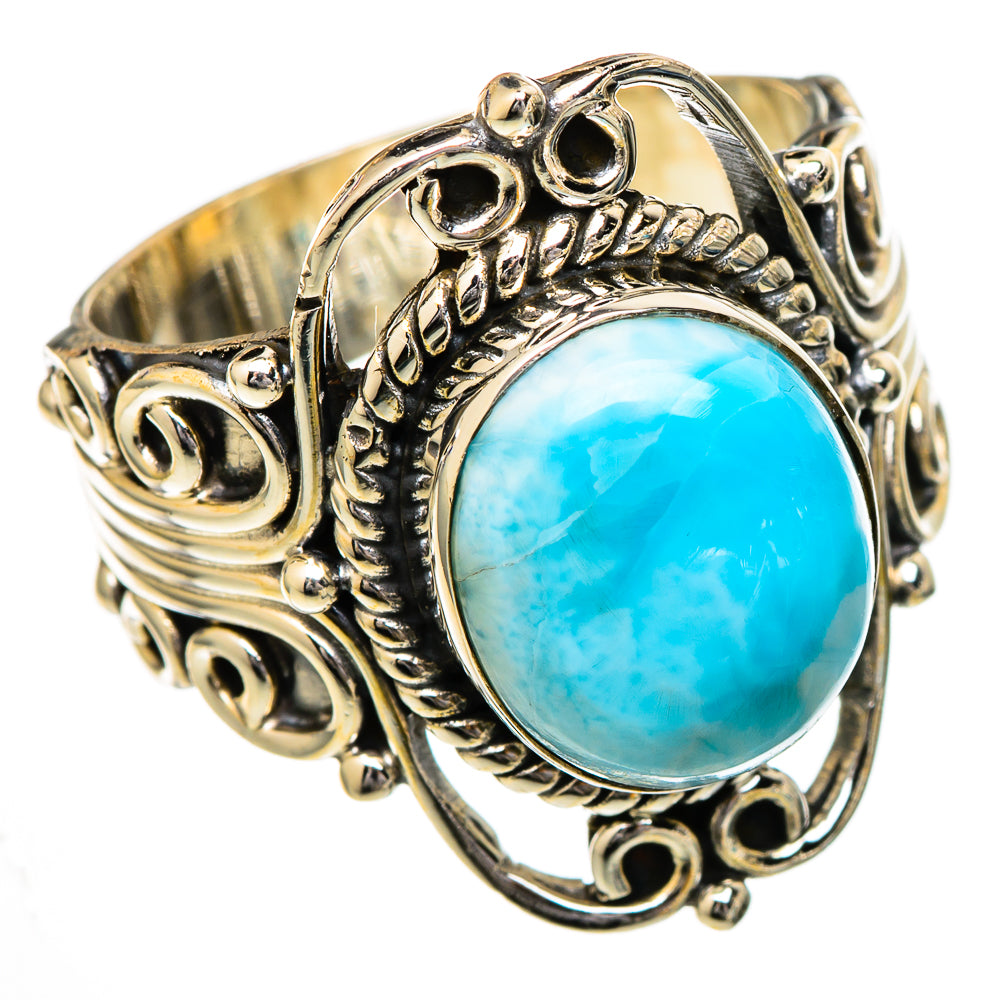 Larimar Rings handcrafted by Ana Silver Co - RING102049