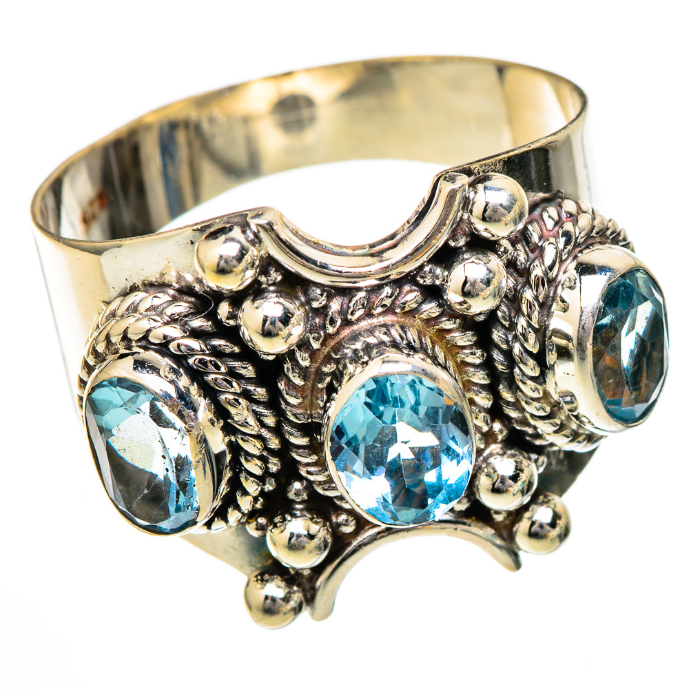 Blue Topaz Rings handcrafted by Ana Silver Co - RING102050 - Photo 2