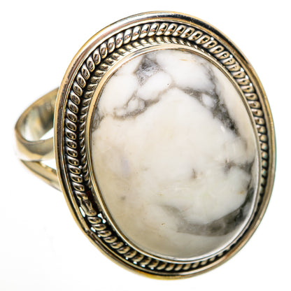 Howlite Rings handcrafted by Ana Silver Co - RING102090 - Photo 2