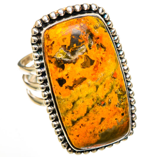 Bumble Bee Jasper Rings handcrafted by Ana Silver Co - RING102094
