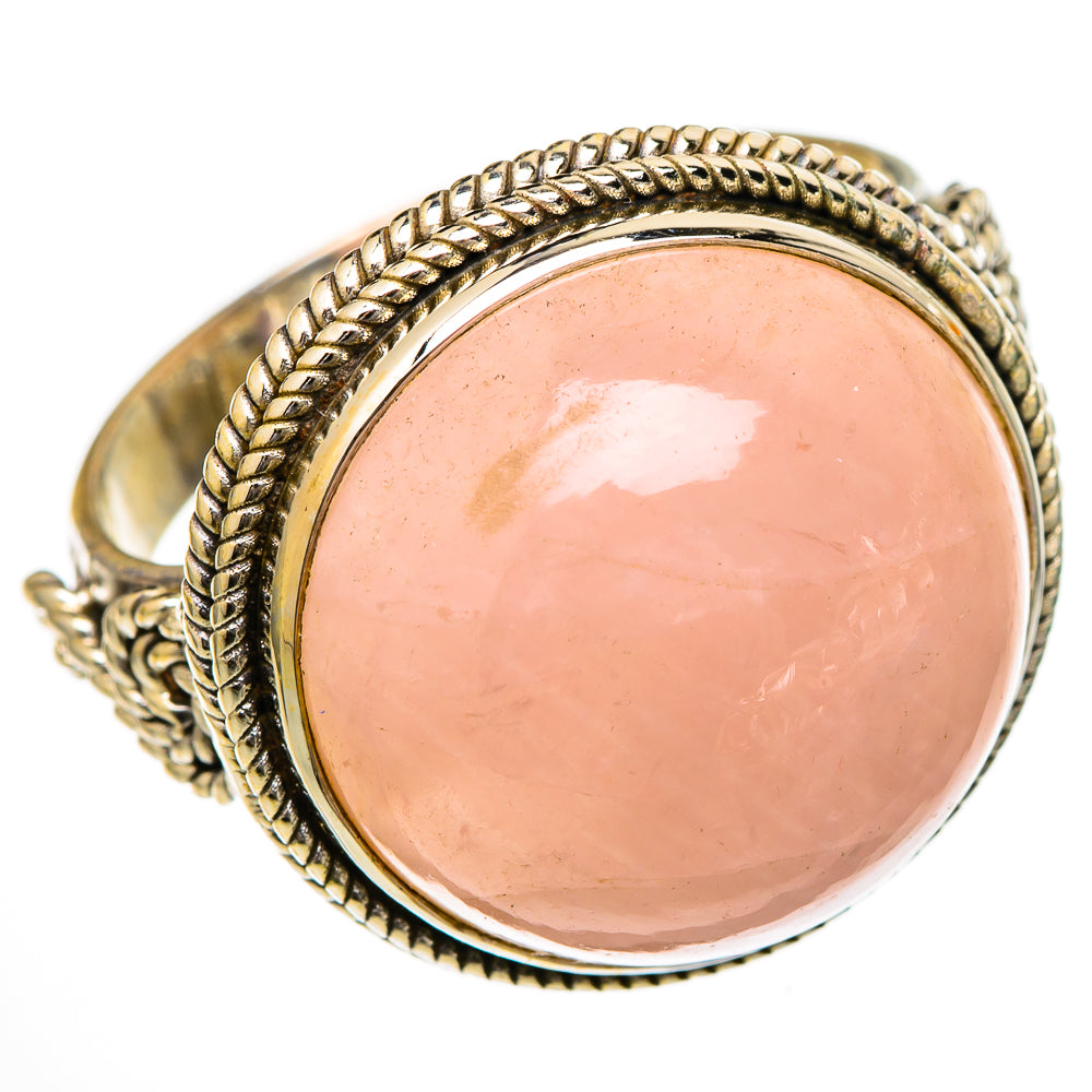 Rose Quartz Rings handcrafted by Ana Silver Co - RING102119