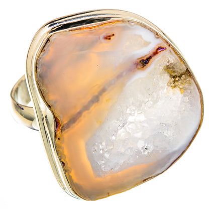 White Geode Slice Rings handcrafted by Ana Silver Co - RING102129 - Photo 2