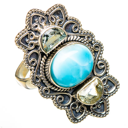 Larimar, Blue Topaz Rings handcrafted by Ana Silver Co - RING102137 - Photo 2