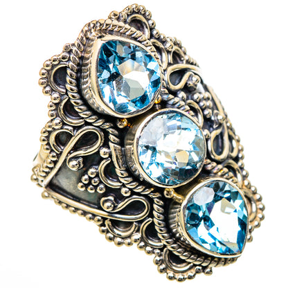 Blue Topaz Rings handcrafted by Ana Silver Co - RING102142 - Photo 2