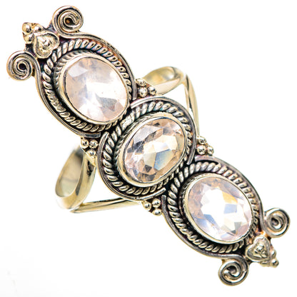 Rose Quartz Rings handcrafted by Ana Silver Co - RING102160