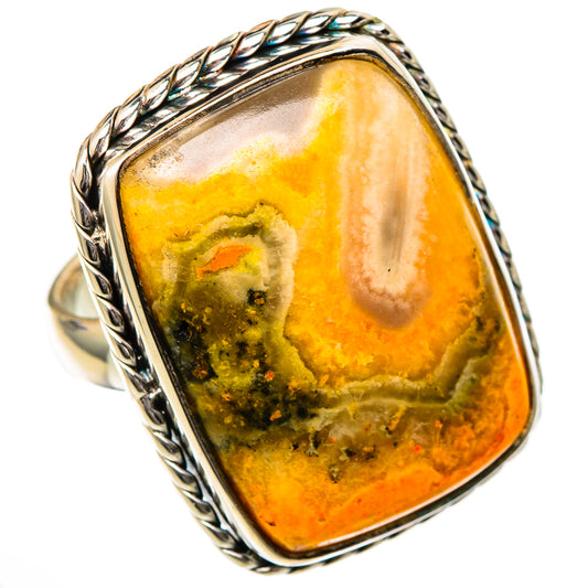 Bumble Bee Jasper Rings handcrafted by Ana Silver Co - RING102173
