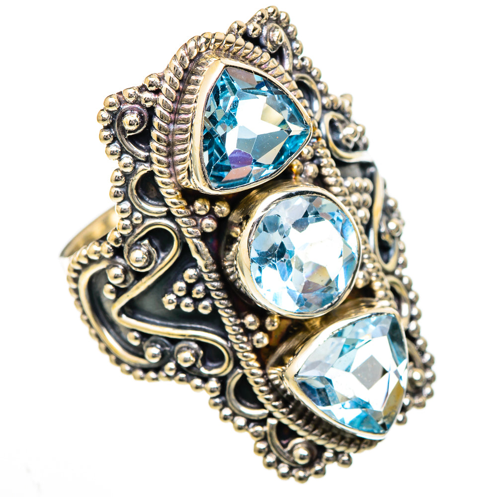Blue Topaz Rings handcrafted by Ana Silver Co - RING102177