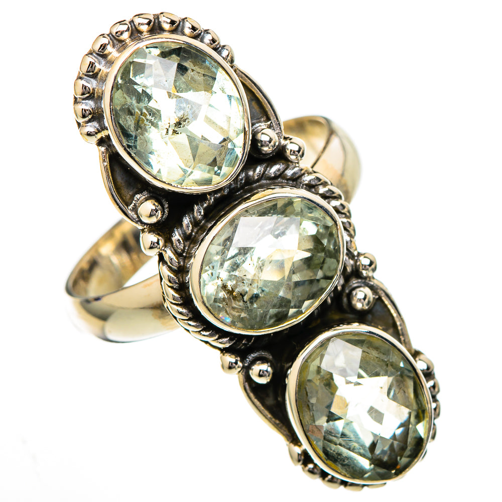 Green Amethyst Rings handcrafted by Ana Silver Co - RING102184