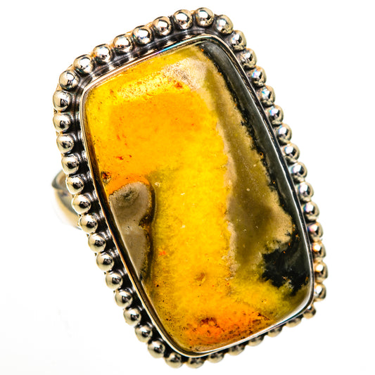 Bumble Bee Jasper Rings handcrafted by Ana Silver Co - RING102211