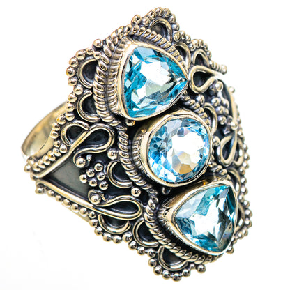 Blue Topaz Rings handcrafted by Ana Silver Co - RING102214 - Photo 2