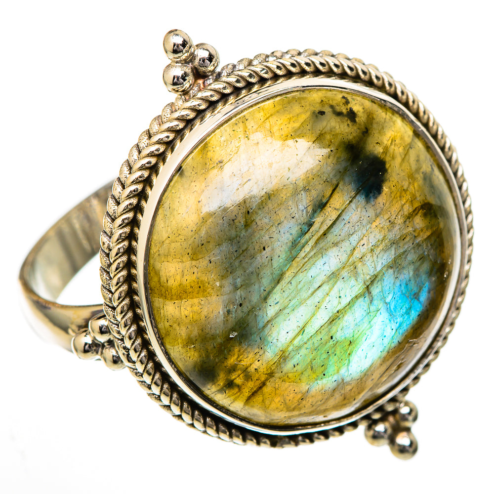 Labradorite Rings handcrafted by Ana Silver Co - RING102220 - Photo 2