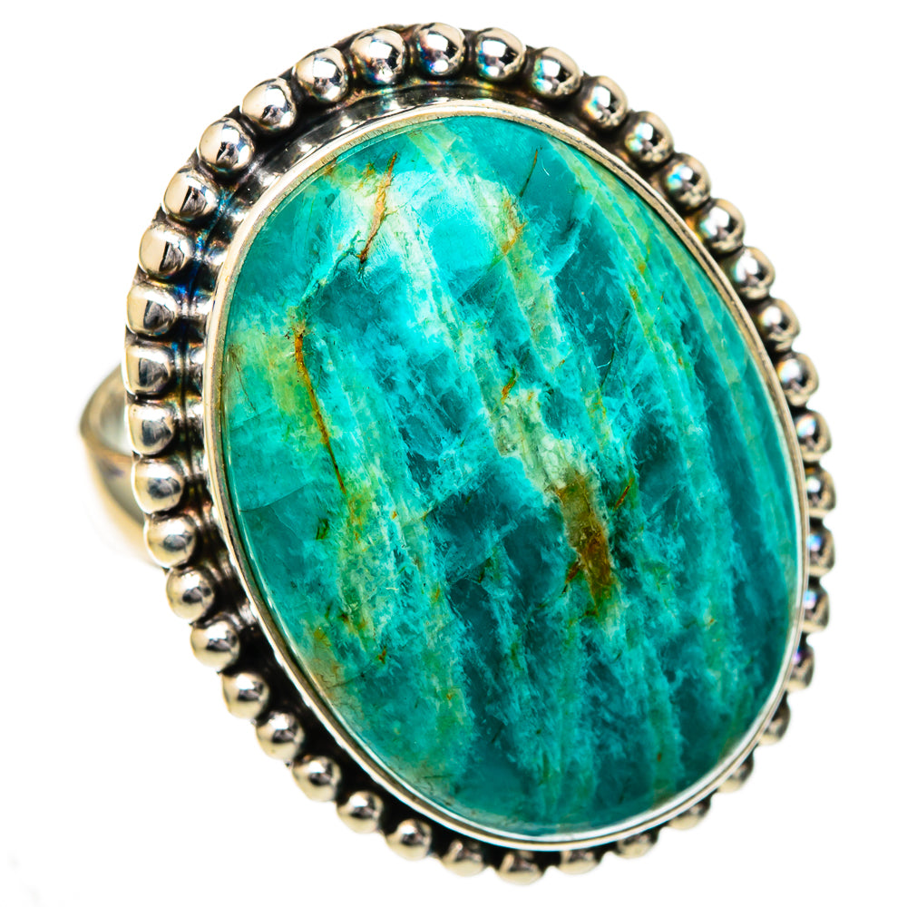 Amazonite Rings handcrafted by Ana Silver Co - RING102225 - Photo 2