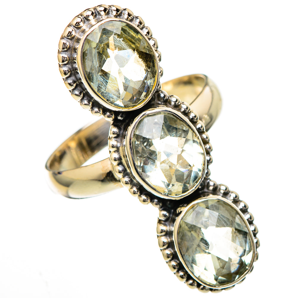 Green Amethyst Rings handcrafted by Ana Silver Co - RING102226
